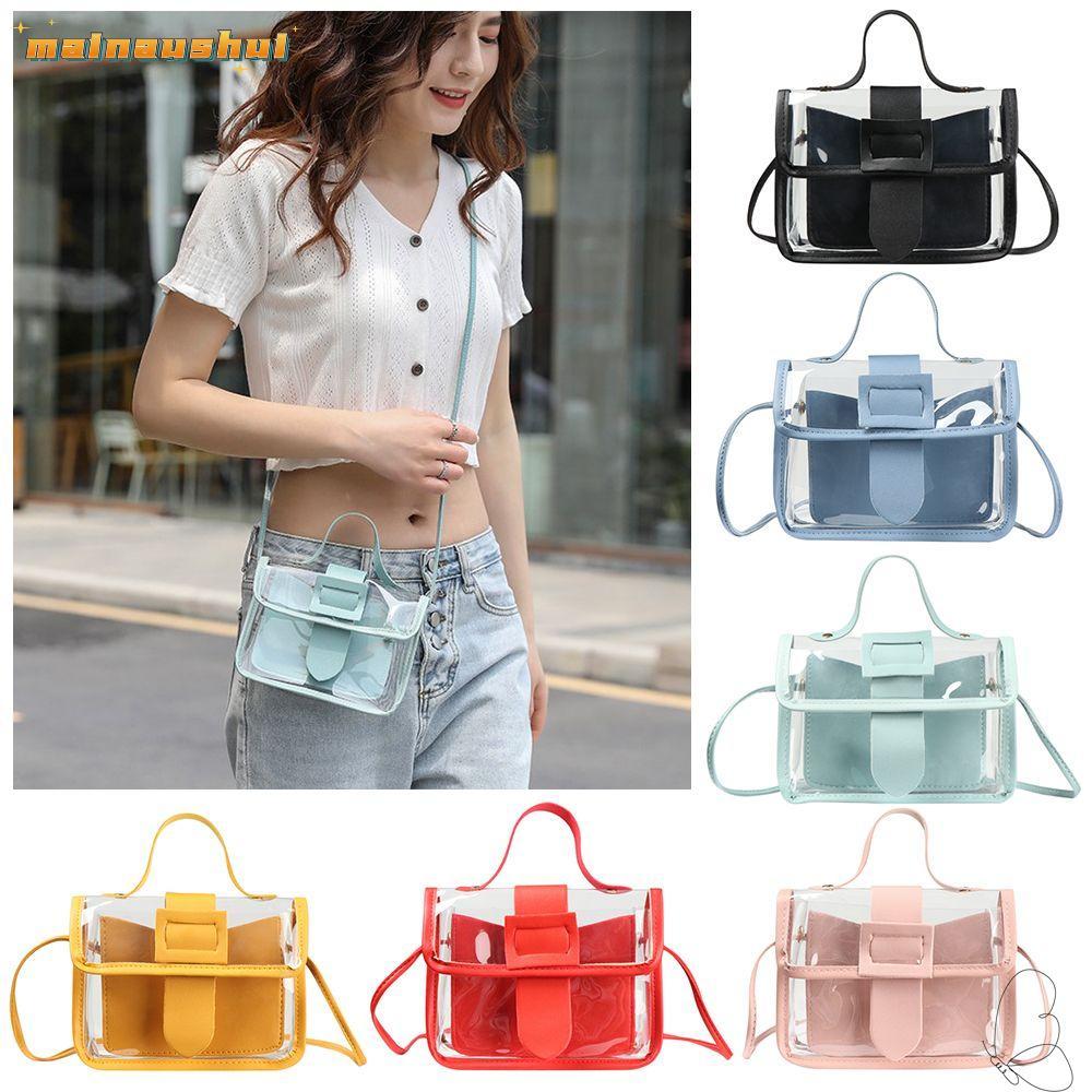 MAINAUSHUI Messager Bag Small Square Jelly Candy Color Crossbody Handbag