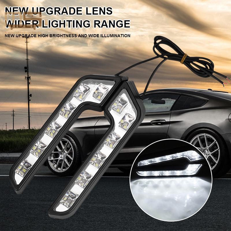 Tt 1PCS Daytime Running 12V 6 ไฟ LED L รูปขับรถโคมไฟกลางวันวิ่งหมอกกันน้ํารถ LED โคมไฟเปลี่ยน mbn