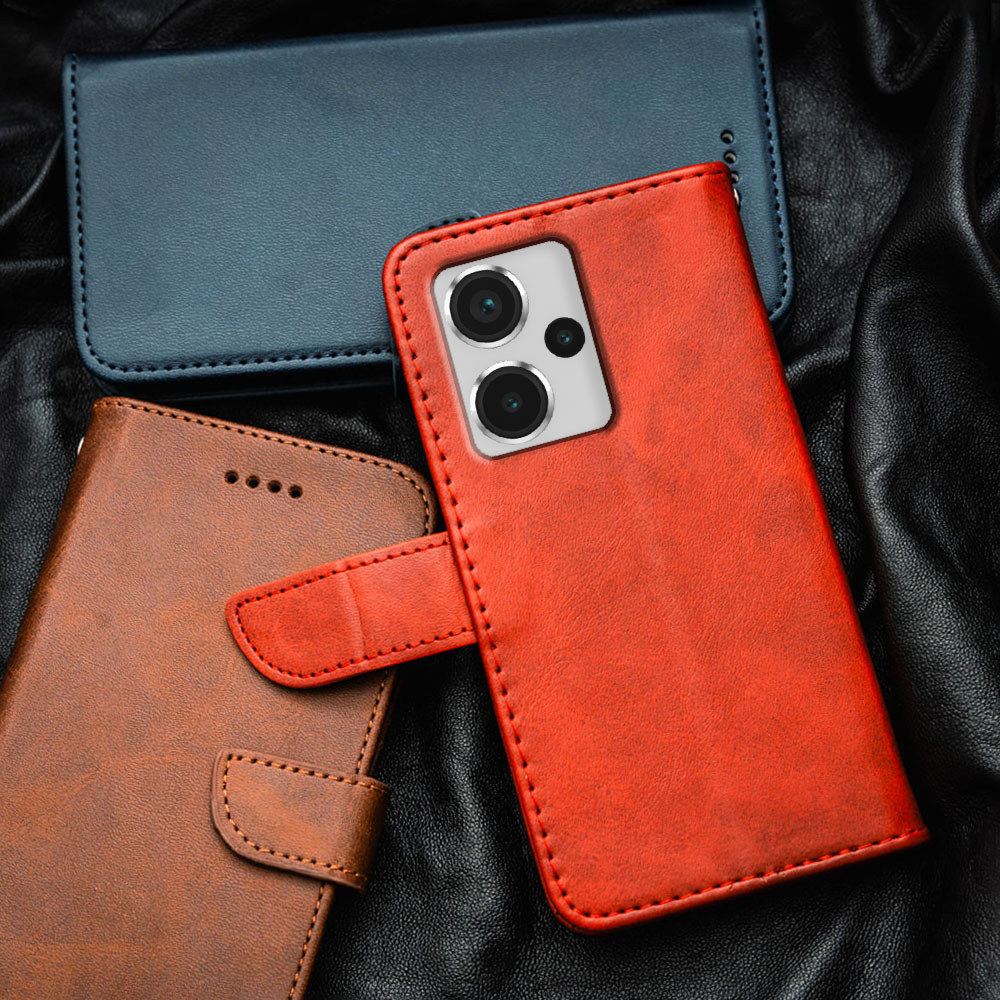 Xiaomi Redmi หมายเหตุ 13 Pro + 5G 23090RA98C 98G 98I พรีเมี่ยมหรูหราหนัง Flip-Top เคสโทรศัพท์กระเป๋า