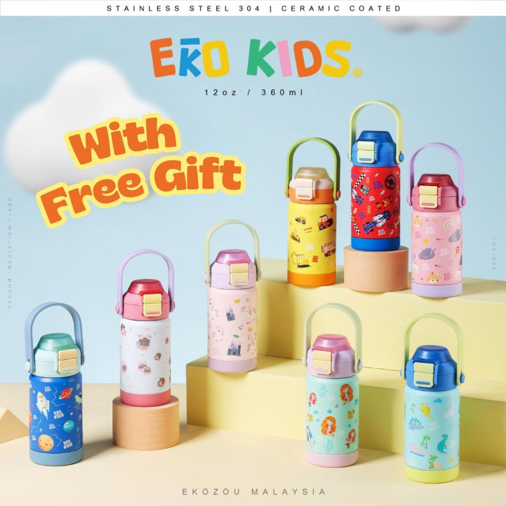 EKOZOU EKOKIDS 360ml ขวดสแตนเลส Botol Air Kanak-Kanak