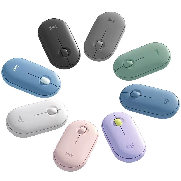 Logitech Pebble Logitech Pebble เมาส์ไร้สายบลูทูธ M350 คอมพิวเตอร์ธุรกิจสํานักงานโน้ตบุ๊ค [ZZSY]