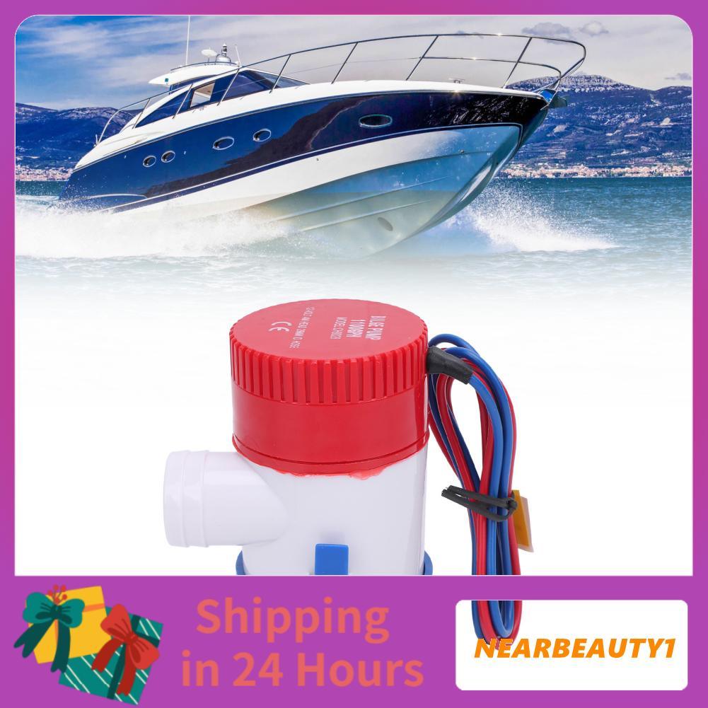 Nearbeauty1 ปั๊มน้ำท้องเรือชุดประปาไฟฟ้าเรือ 90 องศาข้อศอก Connector Leak Proof DC12V 1 1/8in ท่อสำห