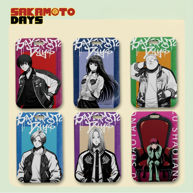 Anime SAKAMOTO DAYS Lanyard ID Card Holder Student School Card Protector