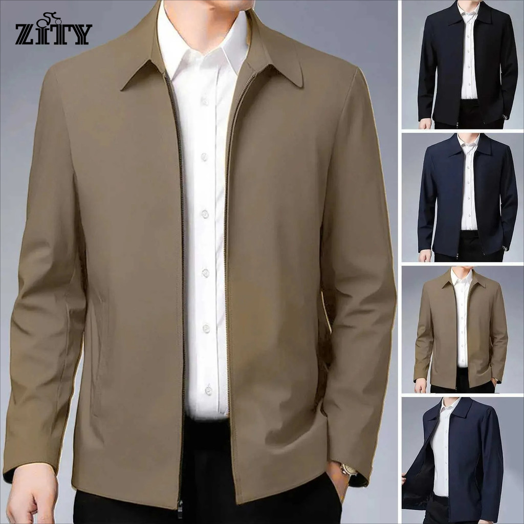 เสื้อแจ็คเก็ตผู้ชายสำหรับชุดสูท มีซิปและดีไซน์ทันสมัย สวมใส่ได้ทั้งโอกาสทางธุรกิจและลำลอง