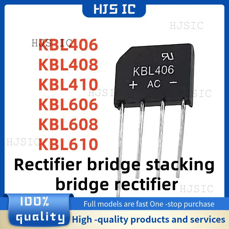 5PCS KBL406 KBL408 KBL410 KBL606 KBL608 KBL610 สะพานวงจรเรียงกระแส