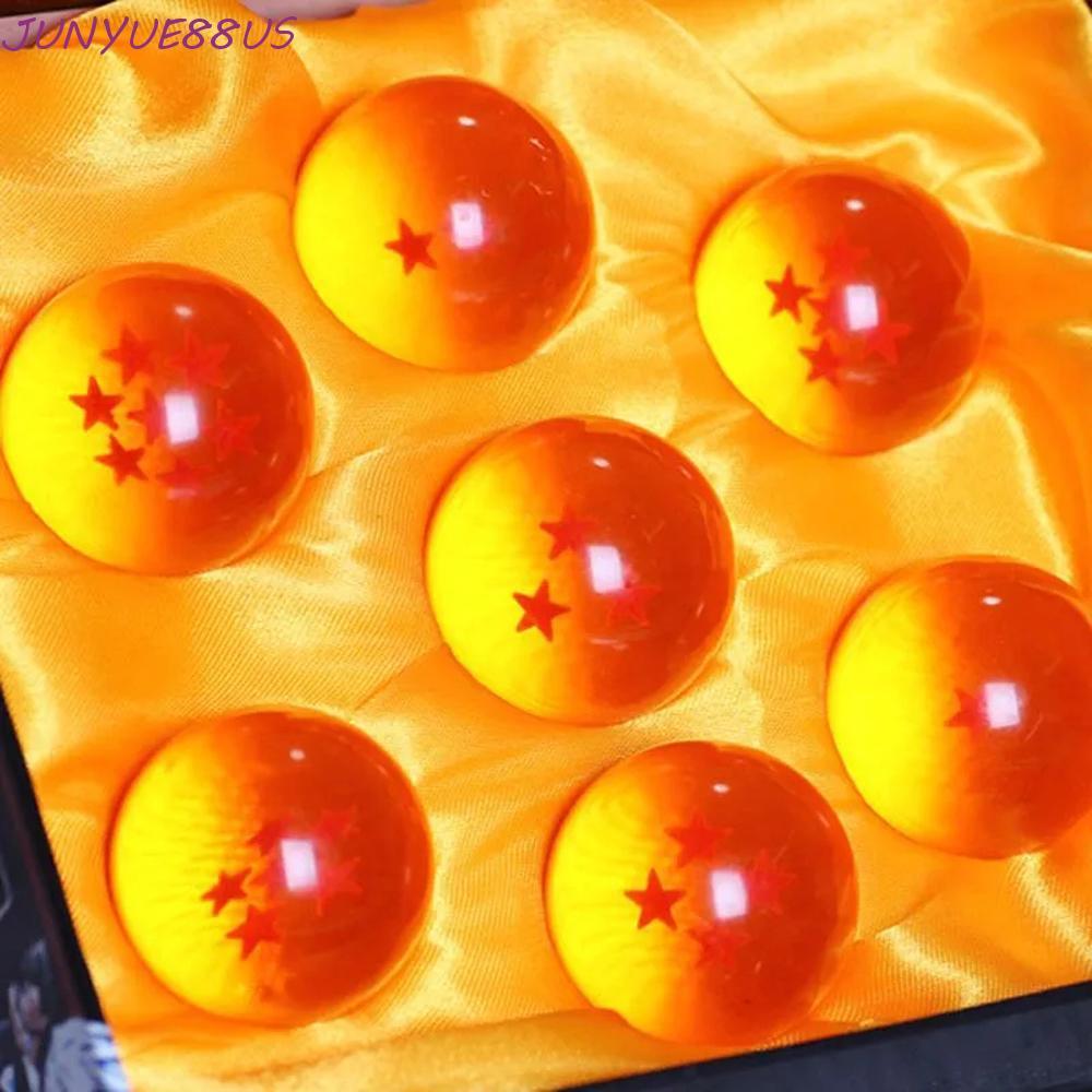 JUNYUE88US คริสตัลบอลคริสต์มาสเด็กปัจจุบันทรงกลมตัวเลขของเล่น 3.5 ซม. 7 Star Balls