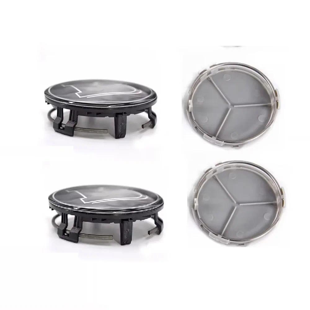 75 มม.สีดําสําหรับ BRABUS ล้อ 4pcs BRABUS Hub Cap ROCKET BARBOS Hub สติกเกอร์ล้อสําหรับ Mercedes BRA