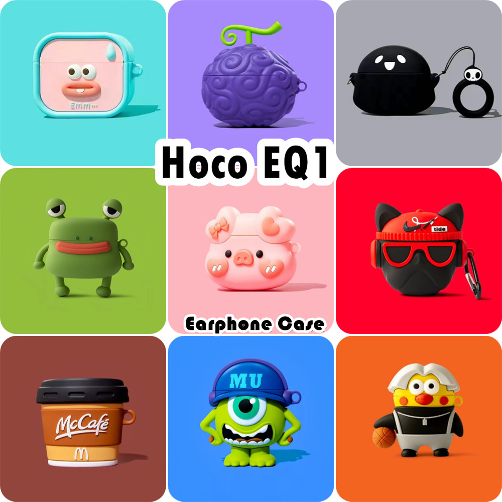 In StockFor Hoco EQ1 Case Casing Soft Silicone Creative Cartoon Series Headphone Case Cover NO.1