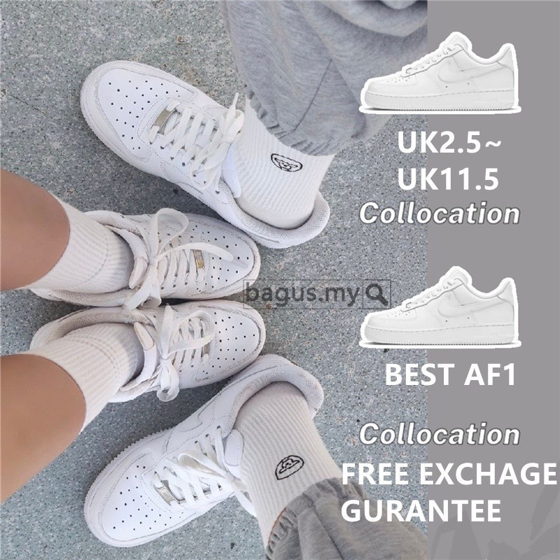คุณภาพสูงสุด 1:1 Premium UA รุ่น AF1 Super strong กาวทน air force 1 รองเท้าถุงลมจริง uk2.5- uk11.5 p