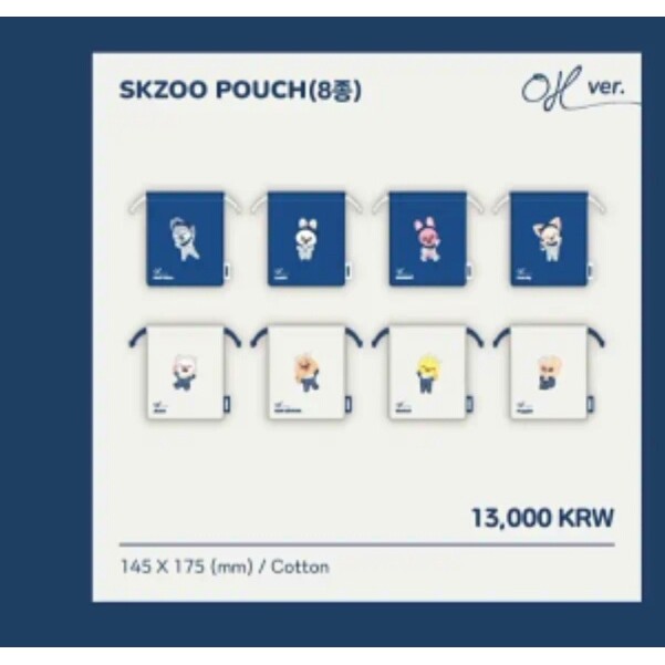 [คลังสินค้าพร้อม] skzoo puppym Drawstring Bag Drawstring Bag Storage Bag Full