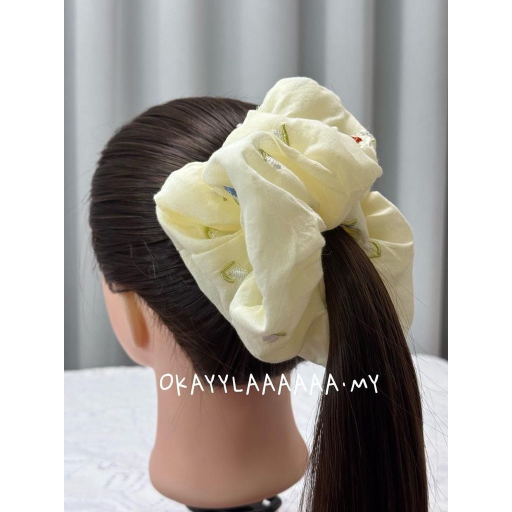A76 Cross Star Star Star Dragon Dragon Dragon Dragon Dragon TUFFY ขนาดใหญ่ Scrunchy