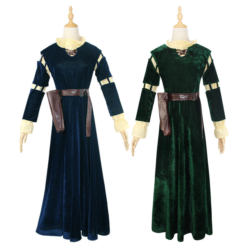 Merida Brave Cos Dress Brave Girl คอสเพลย์ครบชุดคริสต์มาส