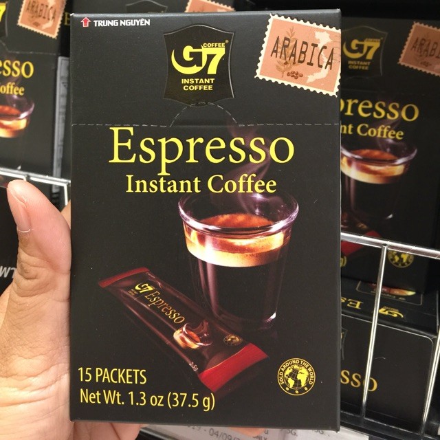 พร้อมส่ง กาแฟดำ G7 ESPRESSO เข้มข้น กลมกล่อม 1 กล่องมี 15 ซอง