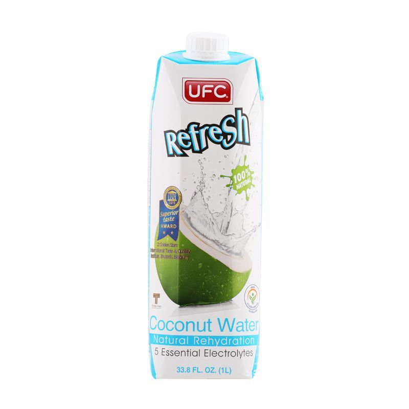 ยูเอฟซีรีเฟรชน้ำมะพร้าว100เปอร์เซ็น 1ลิตร UFC Refresh Coconut Water 100percent 1ltr. [หมายเลขบาร์โค้ด 0848014000018 ]