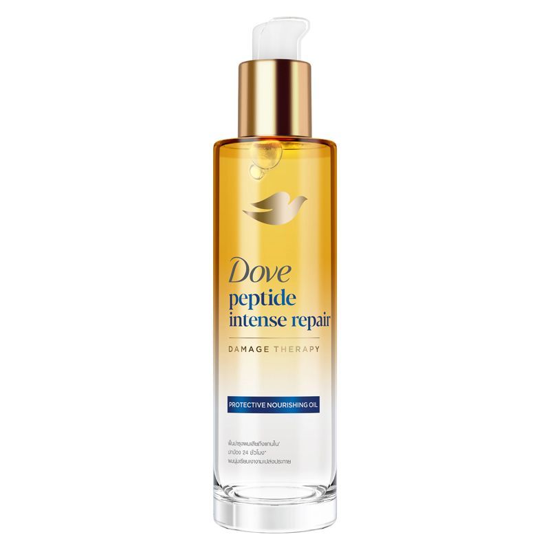 โดฟเพปไทด์อินเทนซ์รีแพร์โพรเทคทีฟนอริสชิ่งออยล์ 95มล. Dove PeptideNourishingOil 95ml [หมายเลขบาร์โค้ด 8851932472784 ]