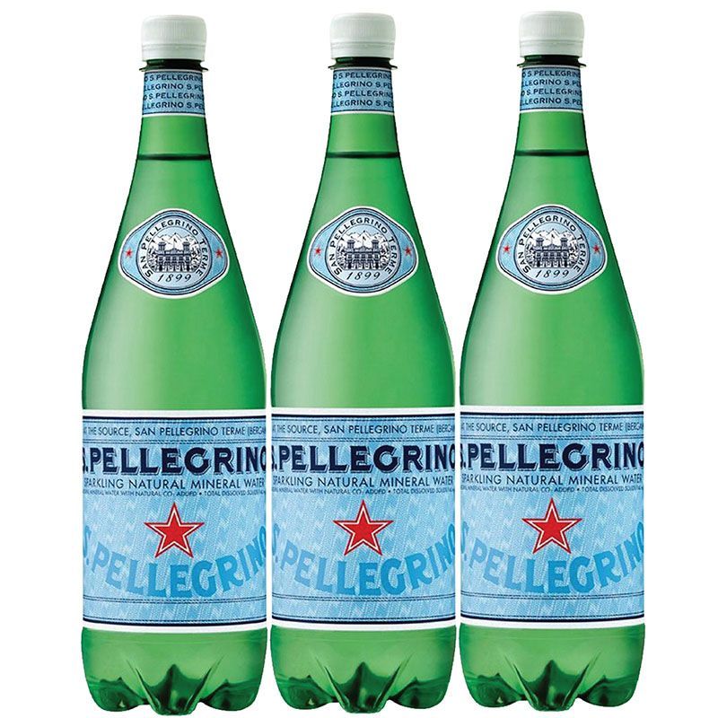 S.PELLEGRINO ซานเพลลีกรีโนน้ำแร่ธรรมชาติอัดแก๊ส 1000มล. แพค3 [8859174200646]