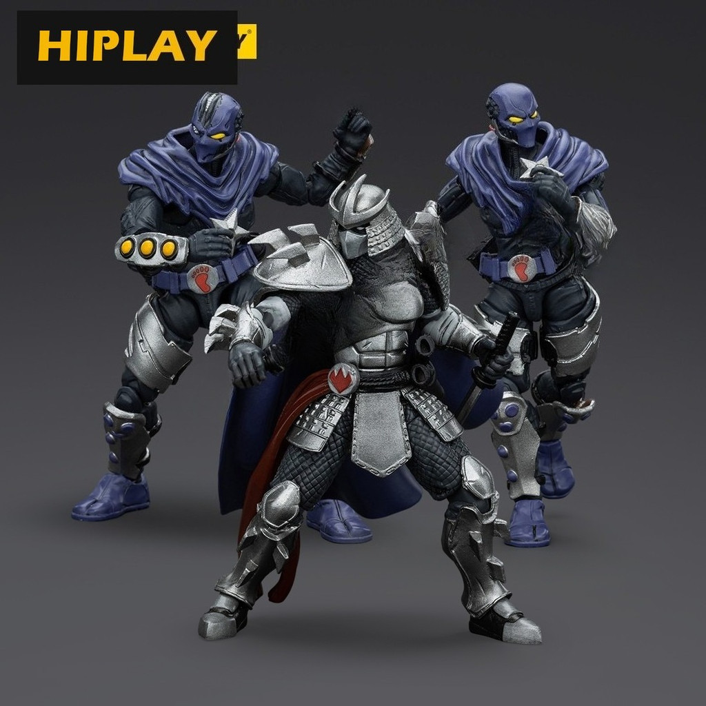 In Stock HiPlay JOYTOY 1/18 Scale TMNT-Foot Clan A/B & TMNT-Shredder Action Figure