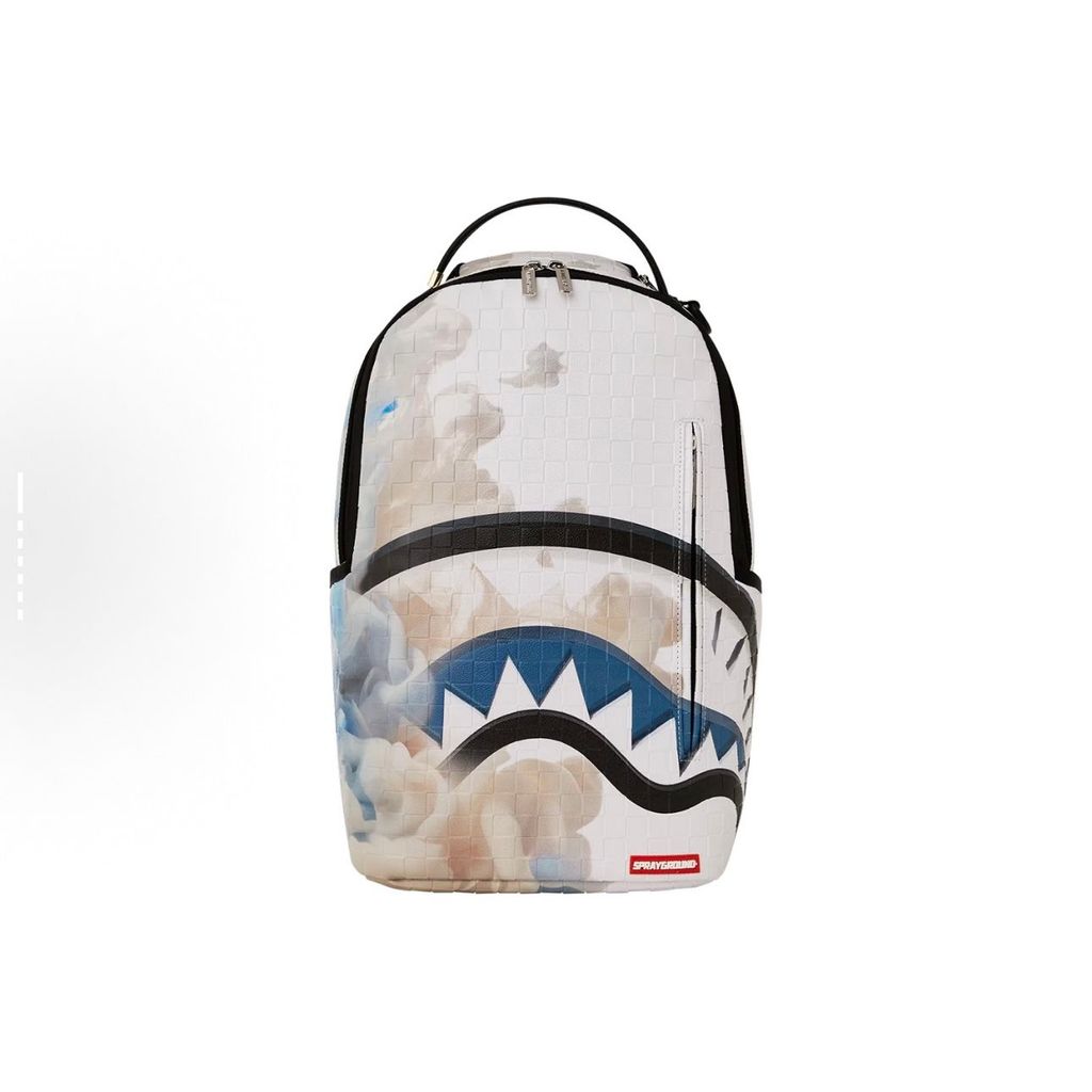 SG Sprayground Shark Mouth Smoke Grey Niche American Street Su Xinhao กระเป๋านักเรียนนักเรียนกระเป๋า