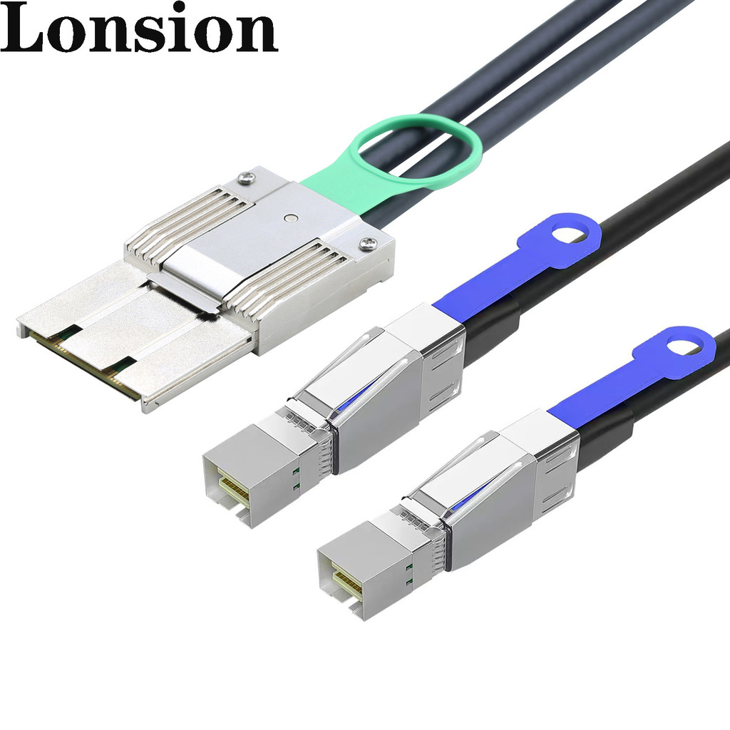 [คลังสินค้าพร้อม] PCIE MINI SAS SFF-8088 8X I/O 68P ถึง 2 HD 8644 4X Server Connection Cable