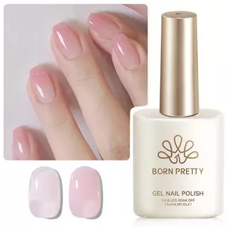 【Local】BORN RETTY Blush Cream Jelly Gel ยาทาเล็บ Ice Clear Nude สีชมพู UV Soak Off Gel วานิชเล็บหยกเจล 15ml