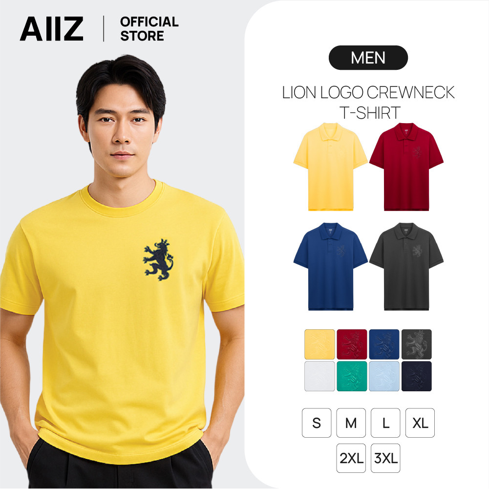 Aiiz (ATS) - เสื้อโปโล Aiiz Mens Big Lion Pique