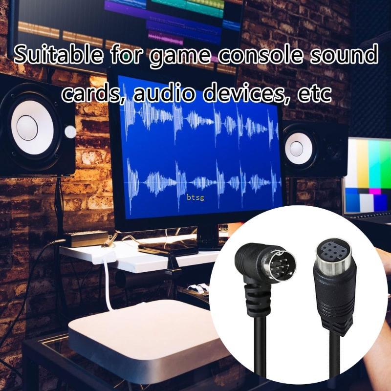 Btsg S Video Cable 9PIN Video Cable S Video Mini DIN 9Pin Male to Female Video Cable for TV Monitori