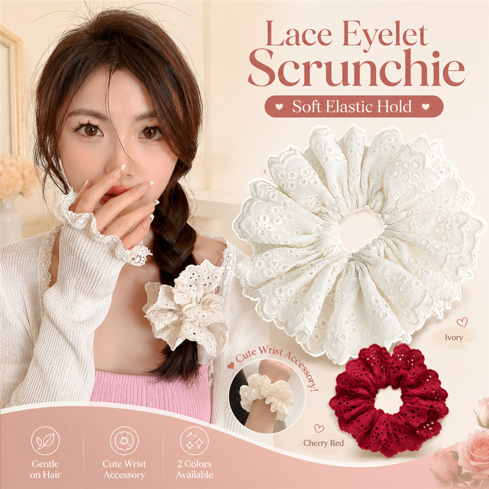 Super Fairy Lace ลําไส้ใหญ่ยางรัดผมเชือกเครื่องประดับผมย้อนยุคฝรั่งเศส