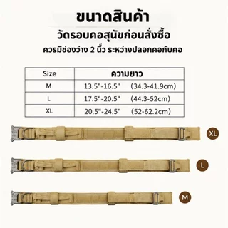 ปลอกคอสุนัขปรับไนลอน Heavy Duty หัวเข็มขัดโลหะเบาะจับขนาดกลางขนาดใหญ่สุนัข ML XL