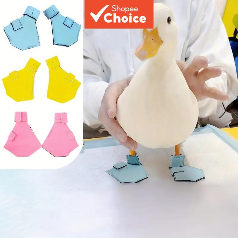 สัตว์เลี้ยงเป็ด Cole Ducks ฟุตรองเท้าสัตว์ปีกเป็ดห่านป้องกันรองเท้าสุนัข paw cover sepatu kucing แมวเท้าลูกโลกแมว mitten