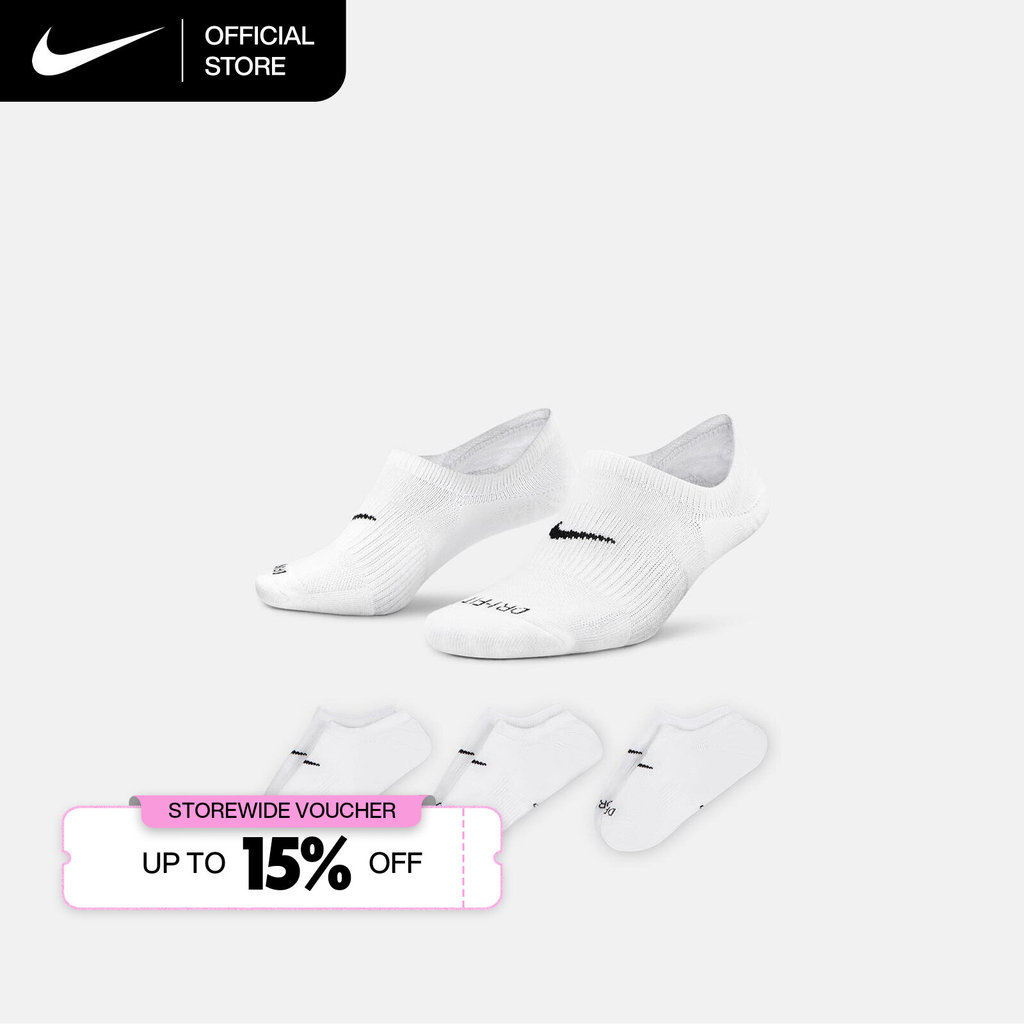 Nike Women's Everyday Plus Cushioned Training Footie Socks (3 Pairs) - White [DH5463-903]
