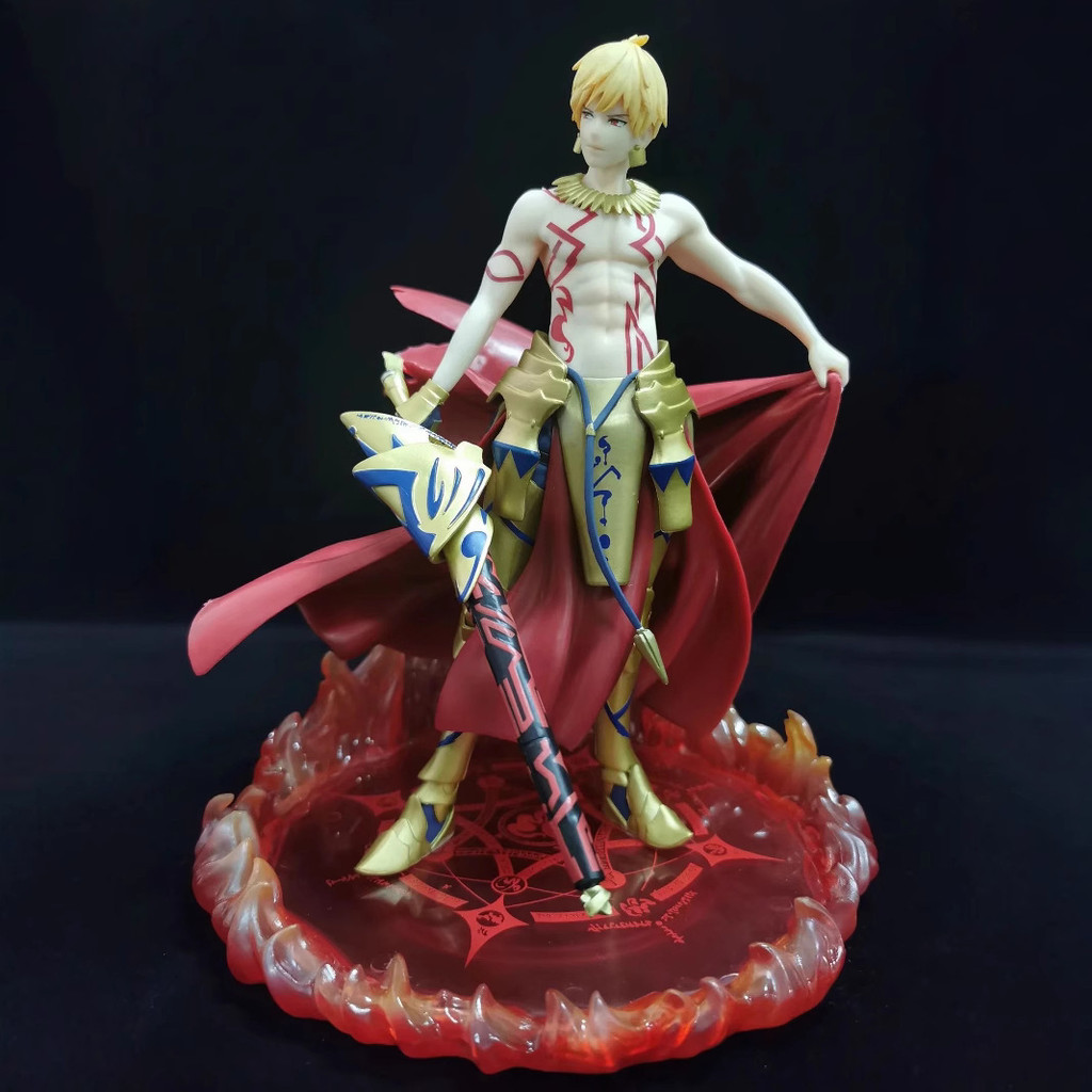 อะนิเมะ Fate Gilgamesh Gold กระพริบ 1/8 รูปปั้น FGO รุ่น Boxed Figure