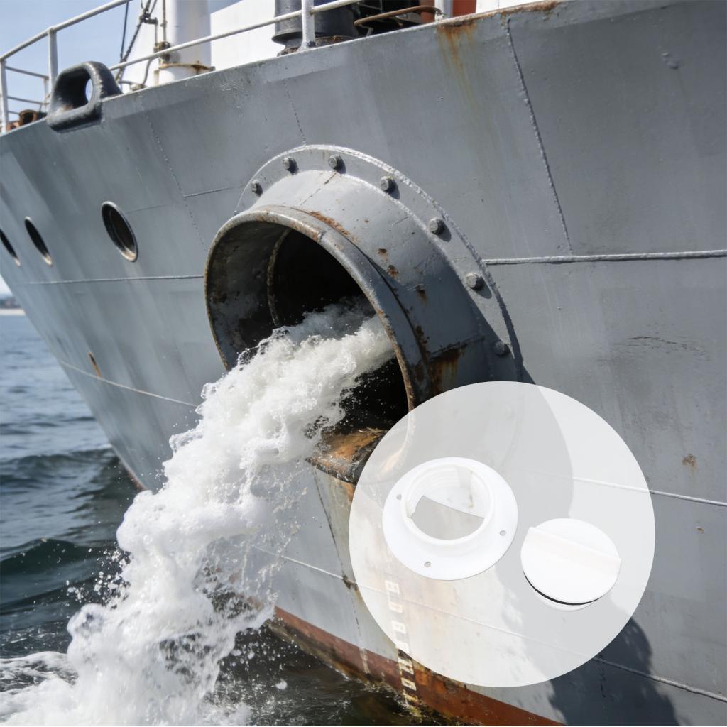 yourroom.th-SIP 3.5in ท่อระบายน้ำชั้นไนลอนพร้อมฝาครอบ Round Marine Deck Scupper สำหรับเรือเรือยอชท์เ