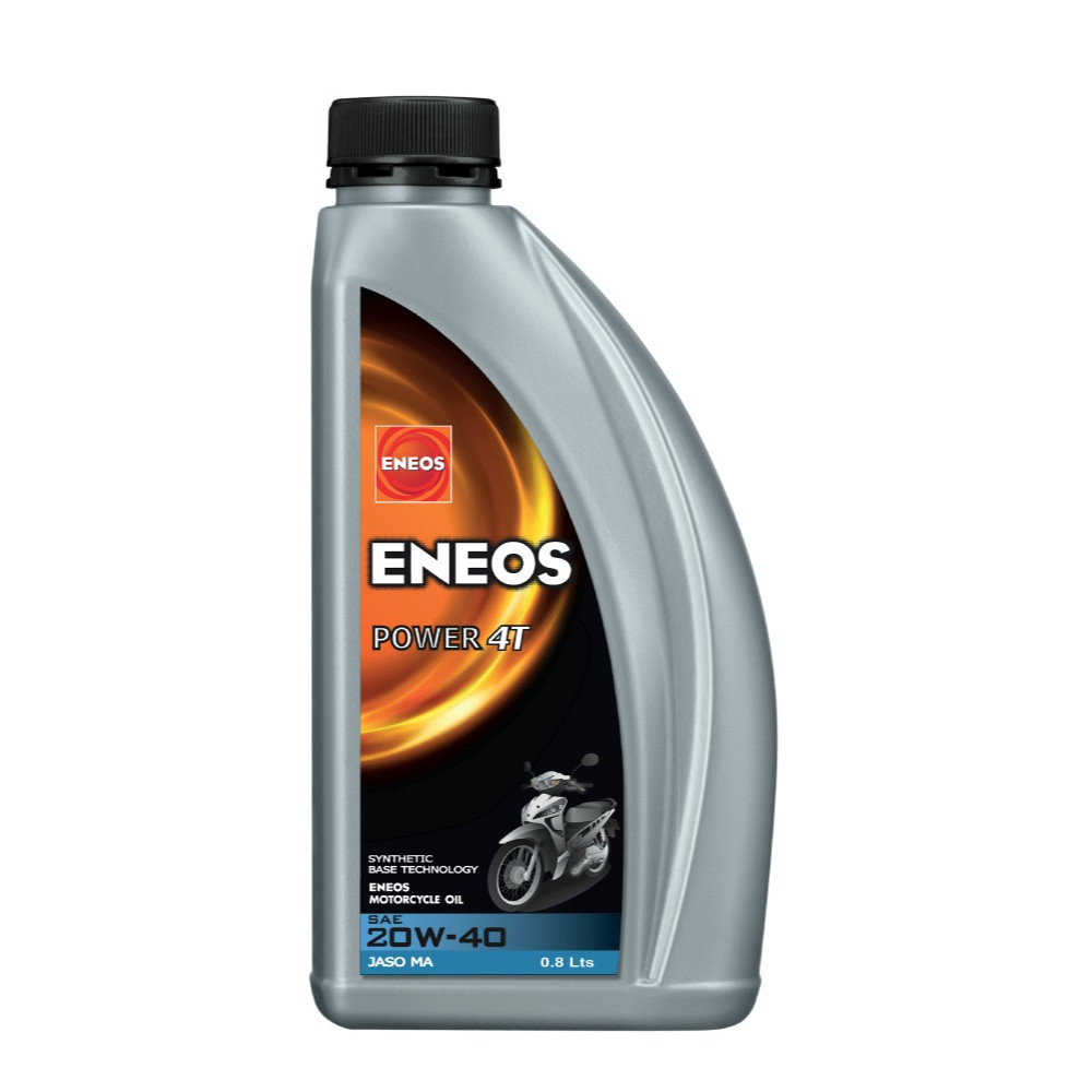 ENEOS POWER 4T ฝาดำ 20W-40 เอเนออส พาวเวอร์ 4T 20W40 น้ำมันเครื่องรถจักรยานยนต์ 0.8L 0.8 ลิตร MA 20W