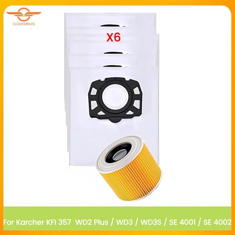 [CloudsMiles] ถุงกรองเครื่องดูดฝุ่นสําหรับ WD2 Plus WD3 WD3s KFI 357 SE4001 SE4002 KA 40 รุ่น 2.863-