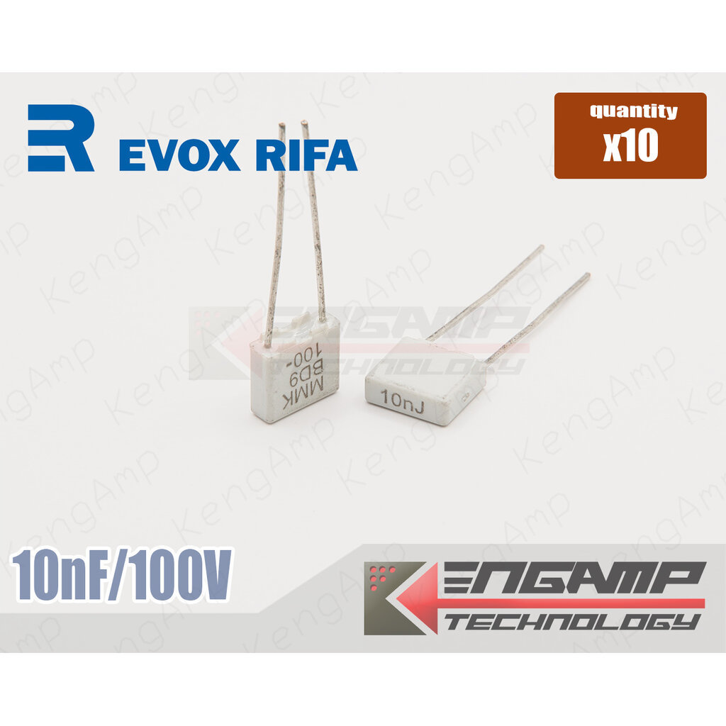 (10ตัว) [F-CAP] 10nF/100V 10nJ100V EVOX MMK5 2.4x7 H6.5mm P=5mm