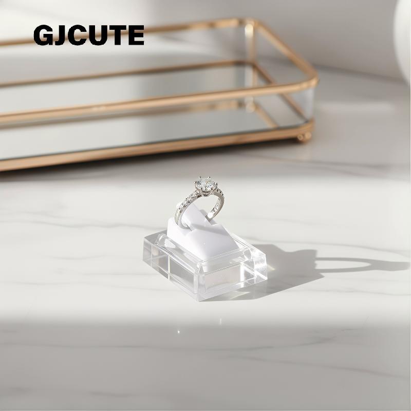 GJCUTE 5 ชิ้นผู้ถือแหวนขาตั้งเครื่องประดับถาด Organizer ชั้นวางสําหรับ Shop Window Display และเก็บ W