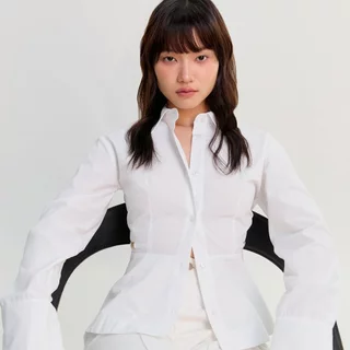 [Pomelo] เสื้อเชิ้ตทรงเพปลัม / Peplum Shirt