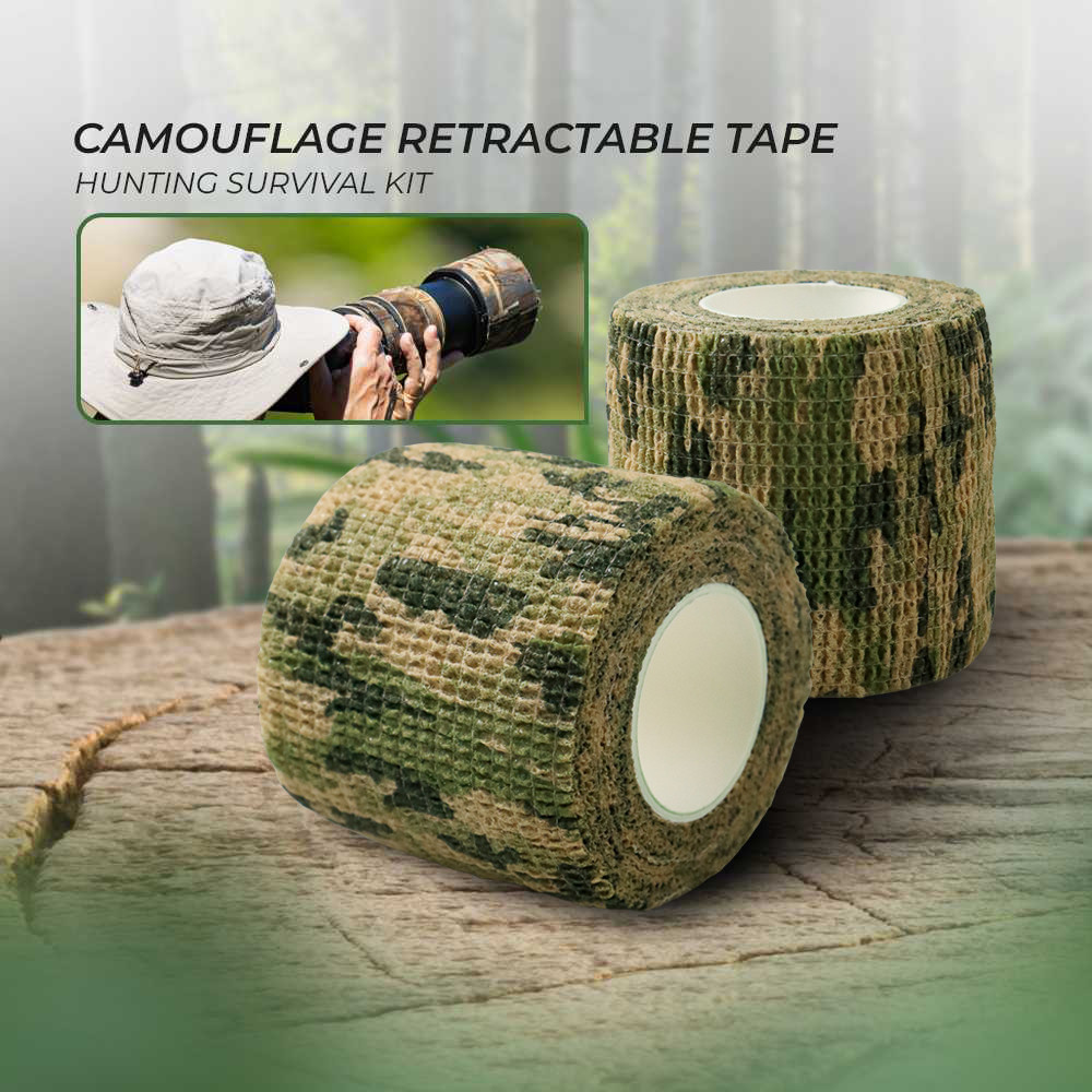 FORAUTO Camo Cohesive Bandage Tape Retractable Hunting 4.5M 50mm H10