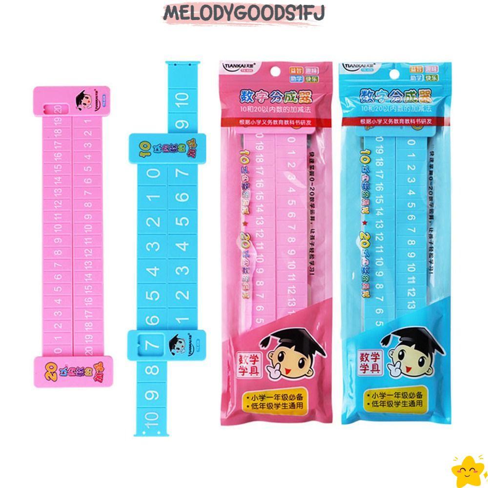 MELODYGOODS1FJไม้บรรทัดลบ,สีชมพู/สีฟ้าพลาสติกคณิตศาสตร์Docomitioningไม้บรรทัด,ทนทานการสอนสาธิตIn 20 แบบพกพาเพิ่มเติมไม้บรรทัดอุปกรณ์การเรียน