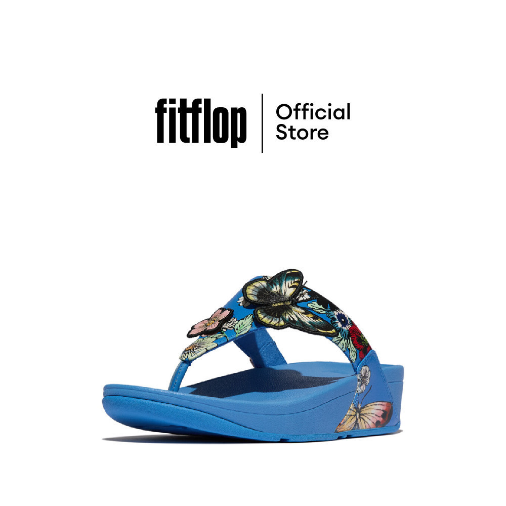 FITFLOP LULU X PHANNAPAST FAIRY BOUQUET รองเท้าแตะแบบหูหนีบผู้หญิง รุ่น Y1A-D42 สี BLUE