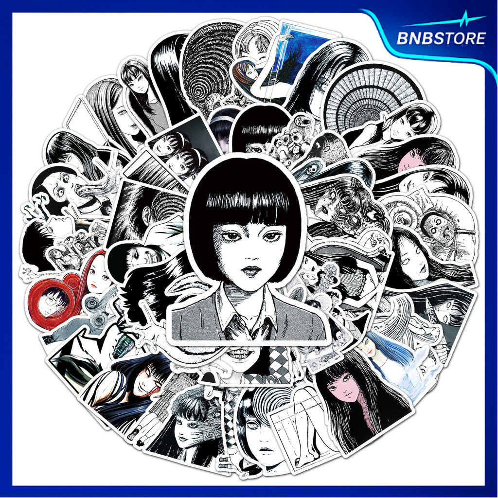 🍀ส่งจากไทย🍀 50แบบ sticker มังกะ ก้นหอยมรณะ โทมิเอะ สยองขวัญ Uzumaki Tomie Junji Ito Horror Cartoon