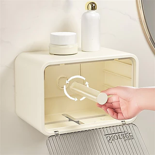 Dear Home กล่องใส่ทิชชู่ กันน้ำ กล่องใส่กระดาษทิชชู่ ติดผนัง รุ่นไม่ต้องเจาะ