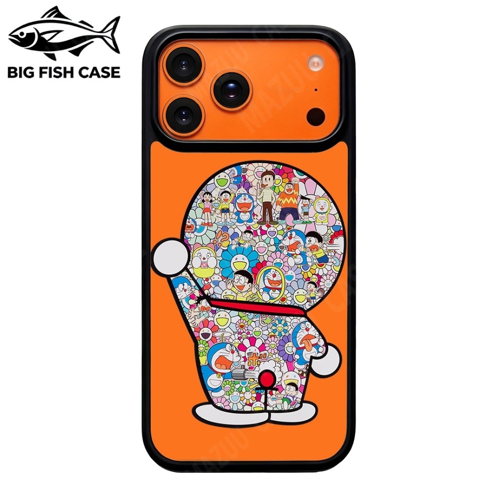 เคสโทรศัพท์ลายตัวการ์ตูนแมวสีน้ำเงินเต็มภาพการ์ตูน
