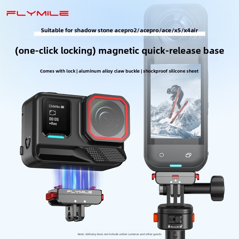 ฐานที่วางจําหน่ายอย่างรวดเร็วเข้ากันได้กับ Insta360 X5 Ace Pro 2 X4 AIR อะแดปเตอร์แม่เหล็ก Mount อุปกรณ์เสริม