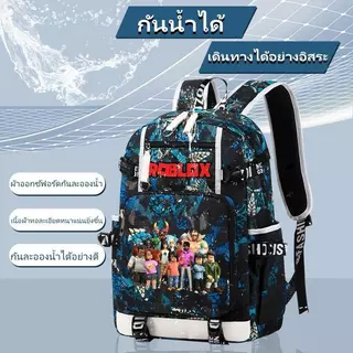 กระเป๋านักเรียน Roblox กระเป๋าเป้สะพายหลัง ความจุมาก กันน้ำ ปกป้องกระดูกสันหลัง ทนทาน เหมาะสำหรับนักเรียนประถมและมัธยม