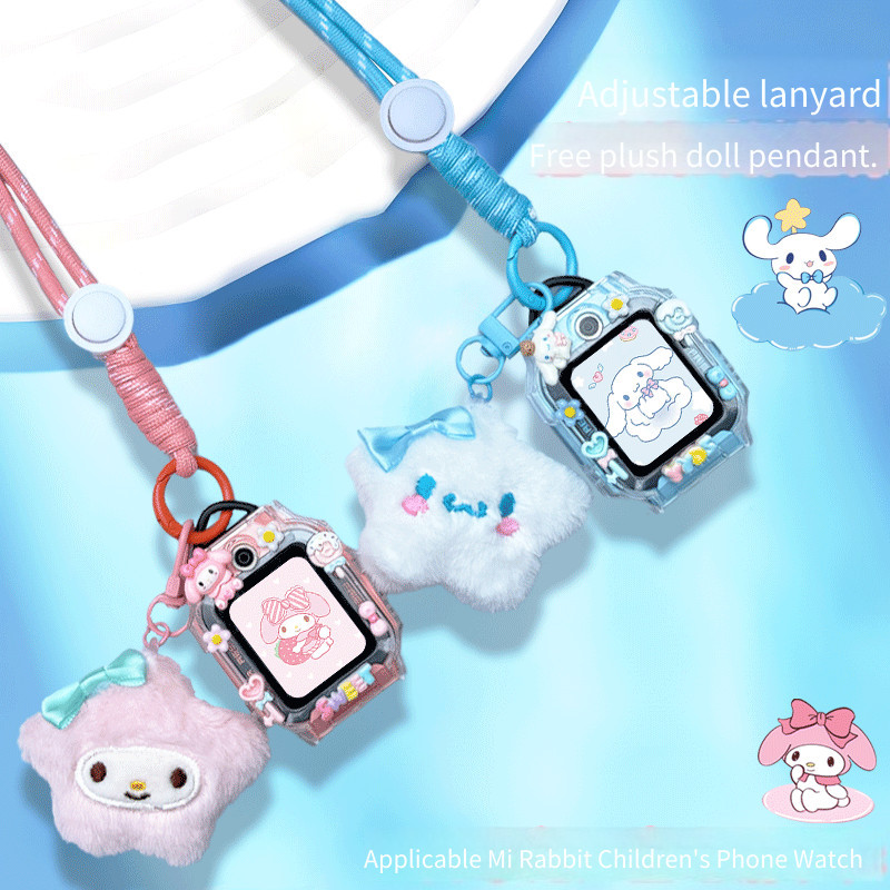 Kuromi เชือกสําหรับ Xiaomi Smart Kids Watch เคส DIY กรณี Xiaomi Smart Kids Watch Lanyard