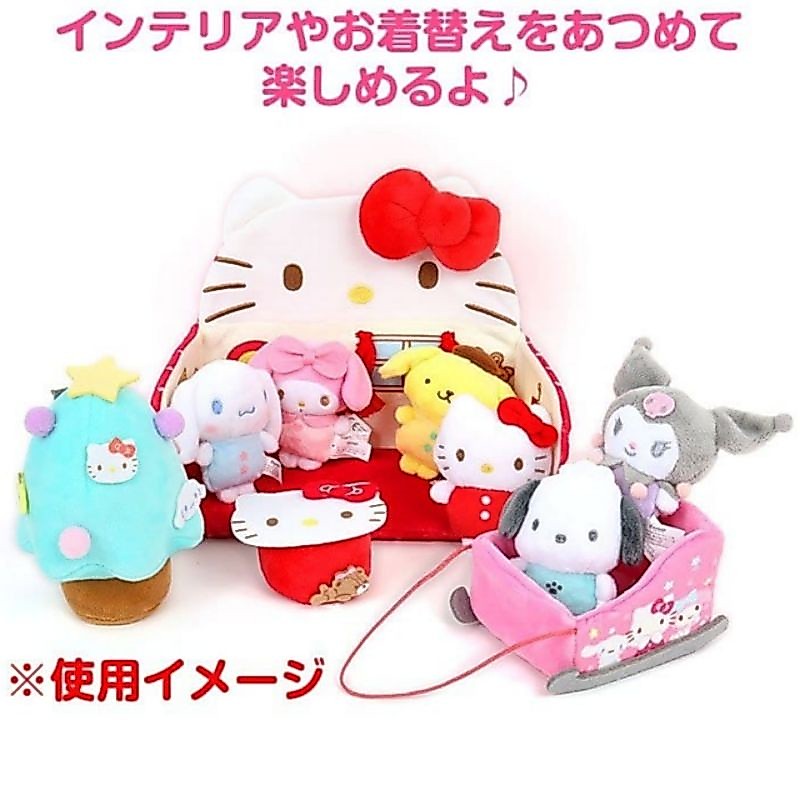 🎀ตุ๊กตา เสื้อผ้า ของตกแต่ง sanrio kitty  kuromi ขนาด 7cm. จากญี่ปุ่นแท้🎀