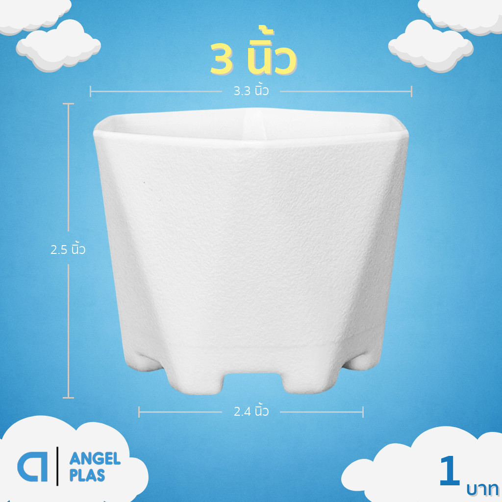 กระถางแคคตัส กระถางกลมเล็ก 1 2 3 นิ้ว ขายปลีก ที่ตักอเนกประสงค์