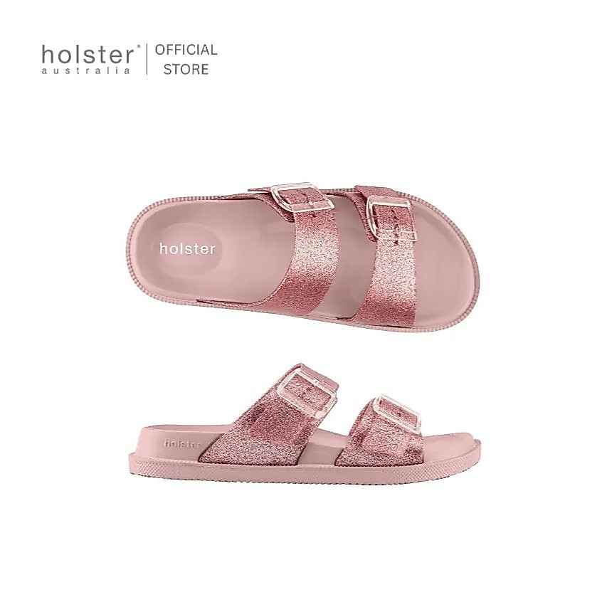 Holster รองเท้าแตะผู้หญิง Soleshimmer Glitter สี Rose Gold