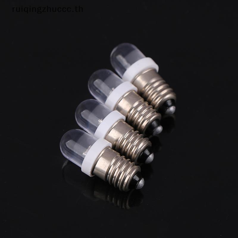 [ruiqingzhuccc] หลอดไฟแอลอีดี E10 แพ็ค 5 ชิ้น ไฟ DC 3V 6V 12V 24V หลอดไฟสัญญาณ E10 แบบเก่า ใช้แทนไฟฉาย/หัวไฟ/ไฟฉาย DIY ขนาดเล็ก [TH]